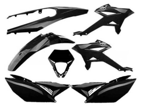 Garage Fairing kit, Black, Beta RR 50 Enduro, Motard, SM 12- , (7-parts)